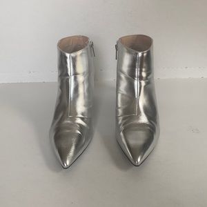 Silver Ankle Boots, Size 12